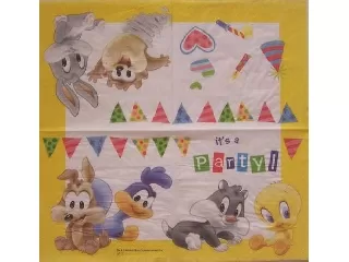 Szalvéta BBS 33x33cm 20 db/cs - 2 rétegű Csőrike és Szilveszter