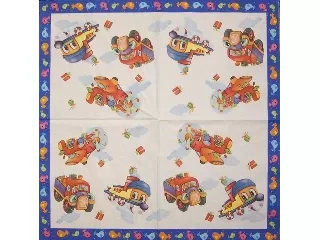 Szalvéta Daisy 20db/cs 33x33cm 3 rétegű Mesebeli járművek