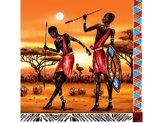 Szalvéta Daisy 33*33 cm 20 db/csomag Masai harcosok