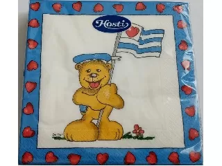 Szalvéta Hosti 20db-os 33x33cm 3 rétegű Maci zászlóval