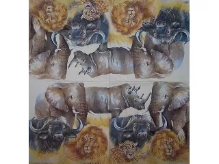 Szalvéta IHR 33x33 cm 20 db/cs 3 rétegű Afrikai állatok