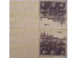 Szalvéta Panorama - PrágaII.33*33cm 20db