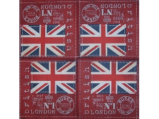 Szalvéta Paper+Design 20db/cs 33x33cm 3 rétegű Angol zászló