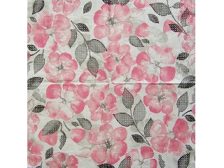 Szalvéta Paper+Design 33*33 cm 20 db/cs Rózsaszín virág