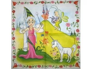 Szalvéta Safuri 33x33cm 20db/cs - Unikornis a tündérek között