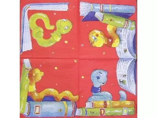 Szalvéta Vielseidig Verlag 20 db/cs. 33x33cm 3 rétegű Giliszták az iskolában