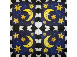 Szalvéta Vielseidig Verlag 20 db/cs. 33x33 cm 3 rétegű Hold és a csilagok