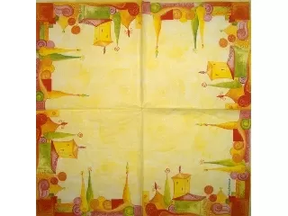 Szalvéta Vielseidig Verlag 20 db/cs. 33x33 cm 3 rétegű Mediterrán mesevilág