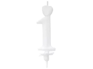 Számgyertya 1 - fehér
