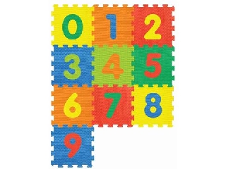 Számos habszivacs puzzle szőnyeg 10 darabos