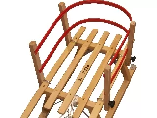 Szánkó karfa műanyag háttámlával