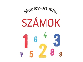 SZANYI EMESE: SZÁMOK - MONTESSORI MINI