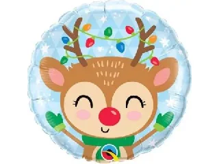 Szarvas mintás fólia lufi - 45 cm