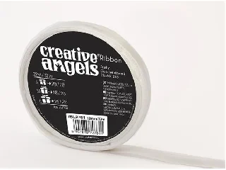 Szatén szalag, 12 mm x 32 m, ezüst