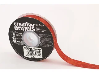 Szatén szalag, 15 mm x 22 m, piros vegyes pöttyökkel