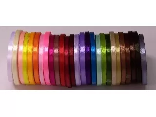 Szatén szalag 6 mm-es kb. 22 méter - fenyőzöld