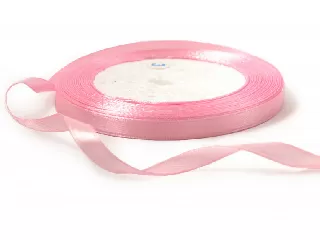 Szatén szalag 6 mm-es  22 méter/tekercs - rózsaszín