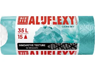 Szemeteszsák, zárószalagos, LDPE, illatosított, 35 l, 15 db, 53x53 cm, 20 µ, ALUFIX