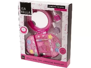 Szépségszett, kerek dobozban, tükörrel