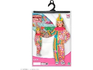 Színes bohóc jelmez 116-os