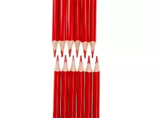 Színes ceruza, háromszögletű, NEBULO, piros