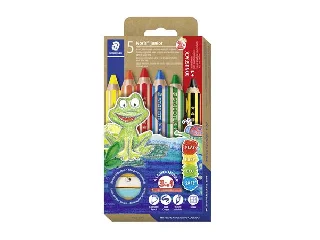 Színes ceruza készlet, grafitceruzával, hegyezővel, jumbo, STAEDTLER