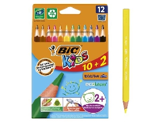 Színes ceruza készlet, háromszögletű, BIC KIDS 