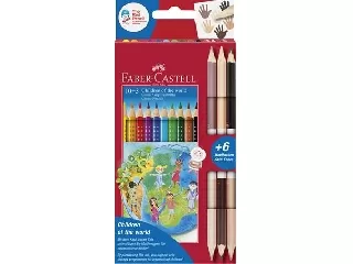 Színes ceruza készlet, háromszögletű, FABER-CASTELL \