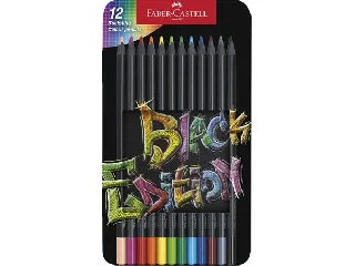 Színes ceruza készlet, háromszögletű, fémdobozban, FABER-CASTELL 