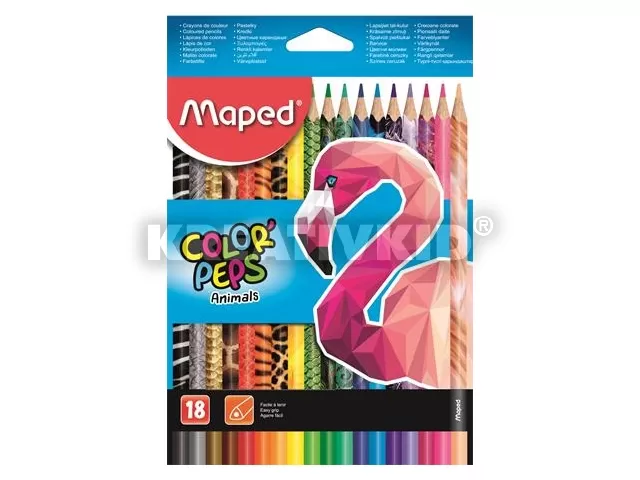 Színes ceruza készlet, háromszögletű, MAPED 