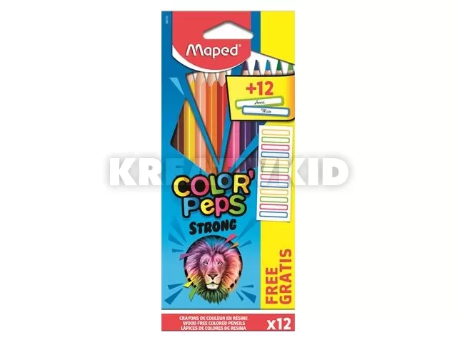 Színes ceruza készlet, háromszögletű, MAPED, 