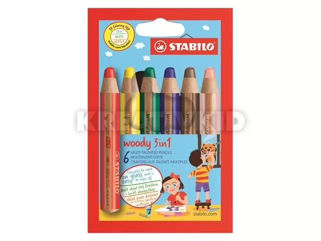 Színes ceruza készlet, kerek, vastag, STABILO 