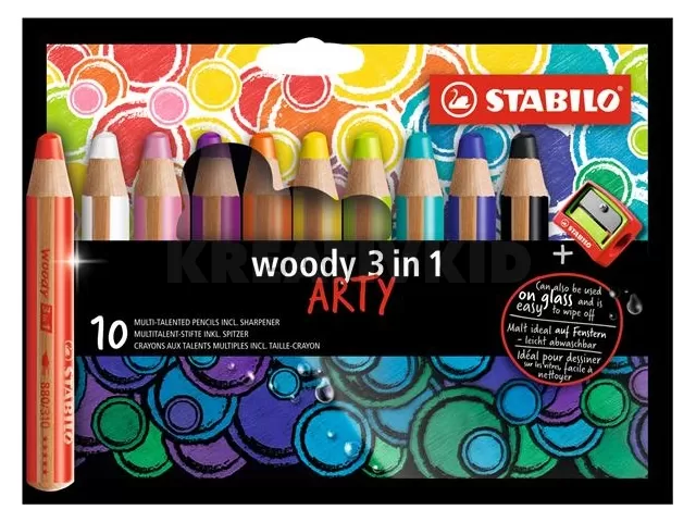 Színes ceruza készlet, kerek, vastag, STABILO 