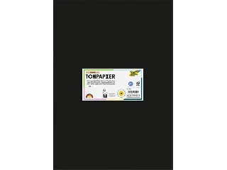 Színes papír, A3, 130 g, 50 lap, FOLIA, fekete