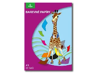 Színes papír,  A3, 80g, 10x2 lap  STEPA, vegyes színek