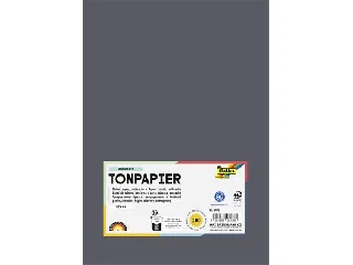 Színes papír, A4, 130 g, 100 lap, FOLIA, antracitszürke