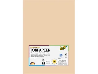 Színes papír, A4, 130 g, 100 lap, FOLIA, barack