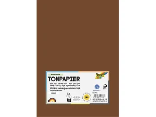 Színes papír, A4, 130 g, 100 lap, FOLIA, csokoládébarna