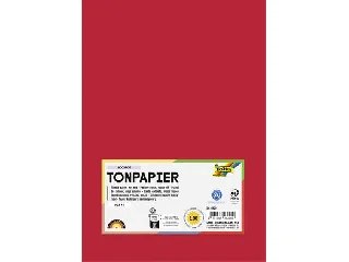 Színes papír, A4, 130 g, 100 lap, FOLIA, élénkvörös