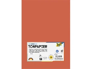 Színes papír, A4, 130 g, 100 lap, FOLIA, narancs