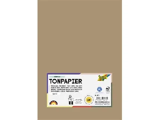 Színes papír, A4, 130 g, 100 lap, FOLIA, őzbarna