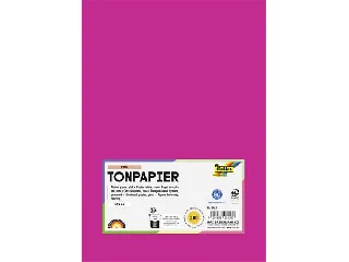 Színes papír, A4, 130 g, 100 lap, FOLIA, rózsaszín