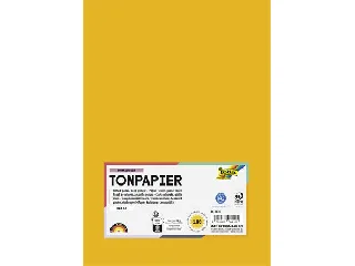 Színes papír, A4, 130 g, 100 lap, FOLIA, sötétsárga