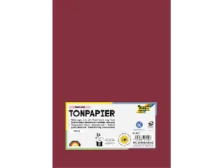 Színes papír, A4, 130 g, 100 lap, FOLIA, sötétvörös
