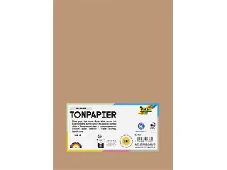 Színes papír, A4, 130 g, 100 lap, FOLIA, világosbarna