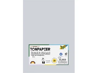 Színes papír, A4, 130 g, 100 lap, FOLIA, világosszürke