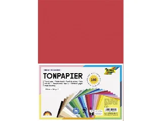 Színes papír, A4, 130 g, 25x4 lap, FOLIA, vegyes színek