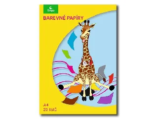 Színes papír,  A4, 80g, 2x10 lap  STEPA, vegyes színek