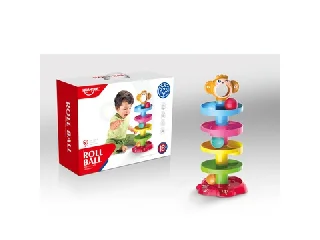 Színes, spirálos labdapálya