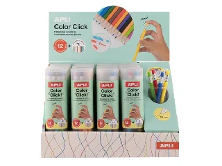 Színes töltőceruza készlet, ceruzatartóban, display, APLI 